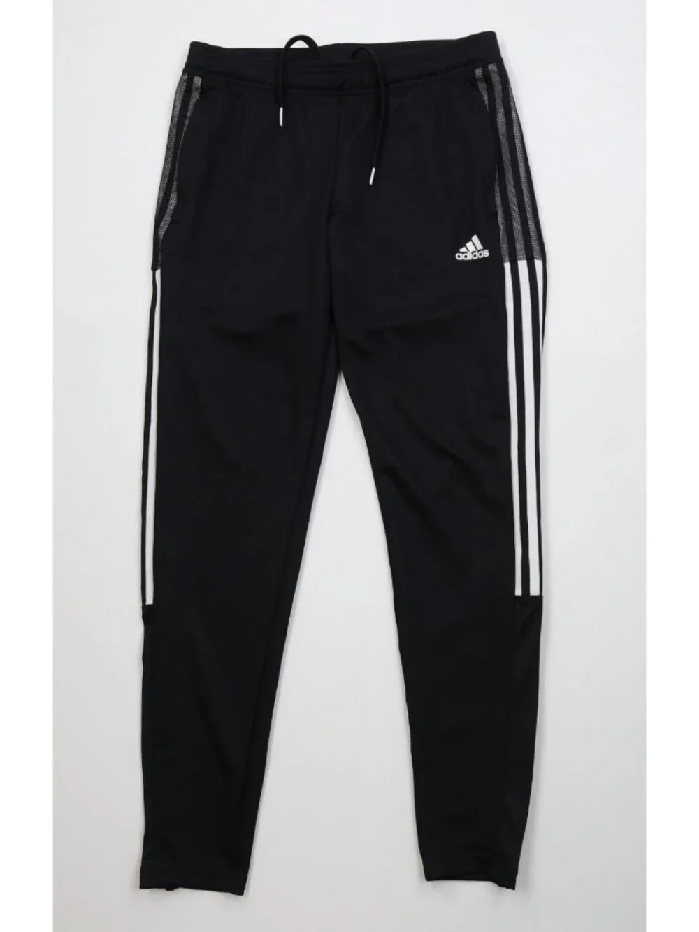 Vintage Y2K Adidas Mens Small Striped Tapered Leg Running Soccer Warm Up Pants